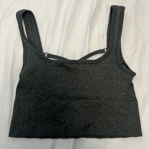 Out From Under Sparkle Green cropped tank